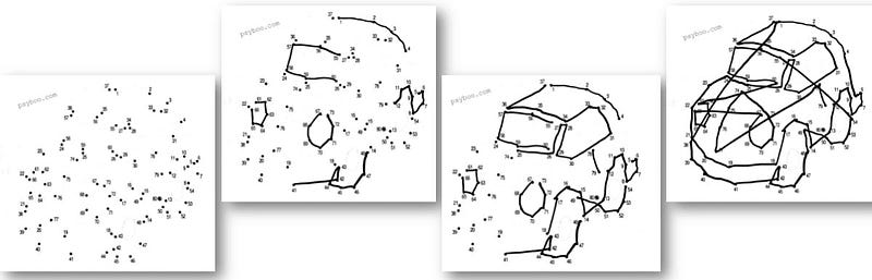 Connecting dots to reveal a picture