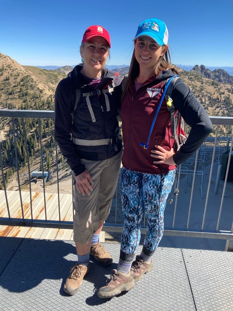 Author and daughter enjoying a healthy lifestyle.