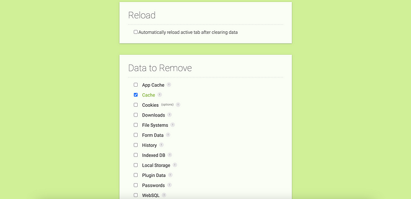 Browser Cache Cleaner Extension