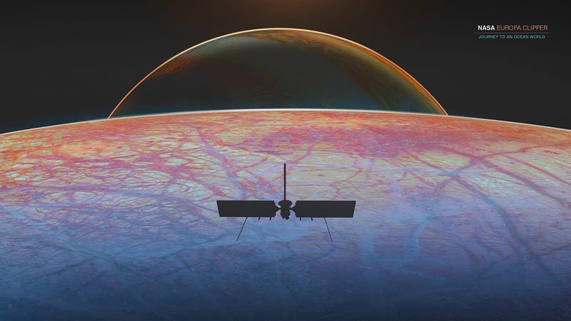 Europa Clipper mission poster set to launch in 2024.