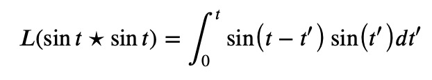 Calculating convolution of sin(t)