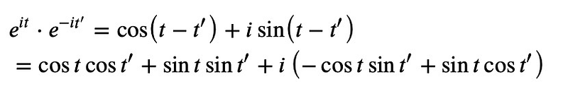 Deriving trigonometric addition formula