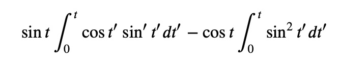 Inserting into the integral