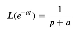 Basic inverse Laplace transform to know