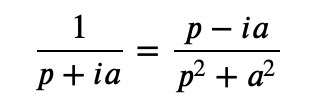 Real part of the denominator