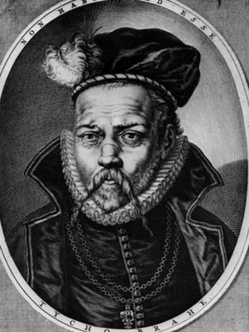 Portrait of Tycho Brahe with his brass nose