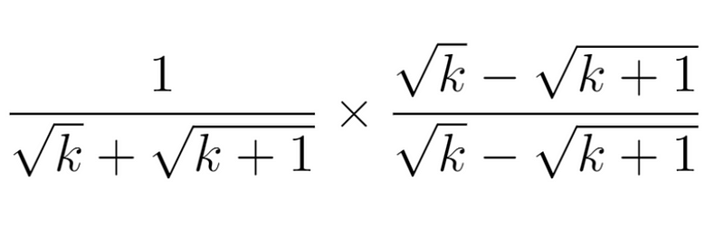 Applying difference of squares to the denominator