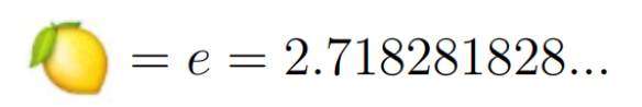 Euler's Number Representation in Fruit Math