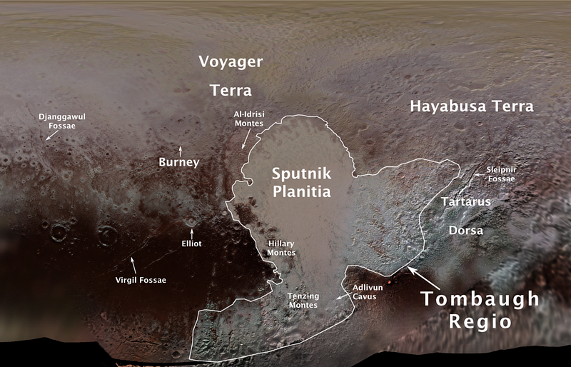 Image of Pluto's features