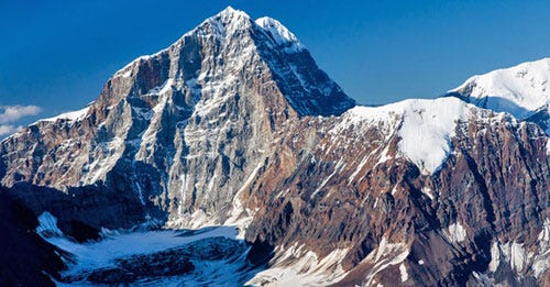 Aerial view of Mount Hayes, Alaska