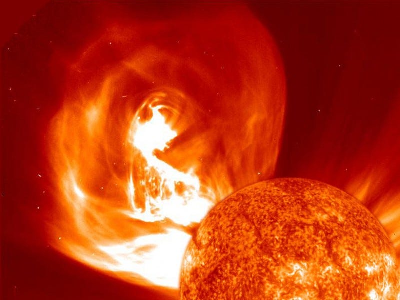 Coronal mass ejection from the Sun