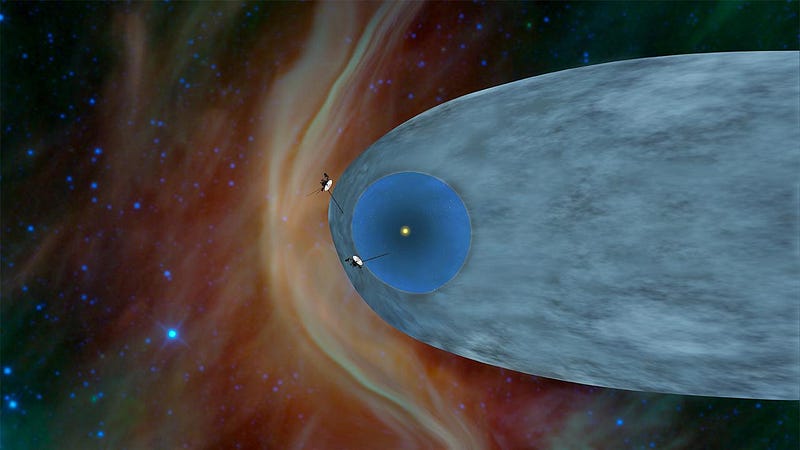 Voyager spacecraft's journey through the solar system