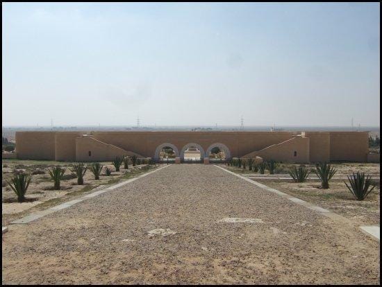 Outdoor display of military vehicles at the museum