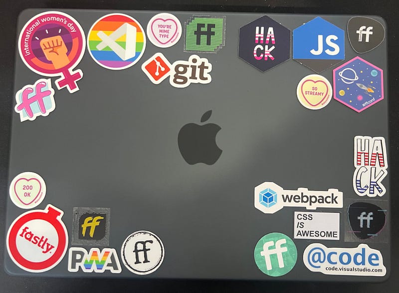 Laptop case with stickers