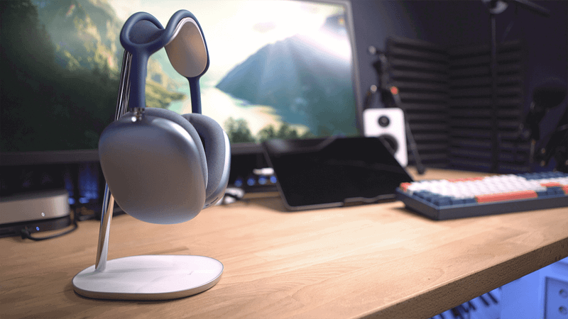 Sleek Benks headphone stand for Apple headphones