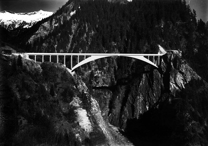 A stunning view of the Salginatobel Bridge