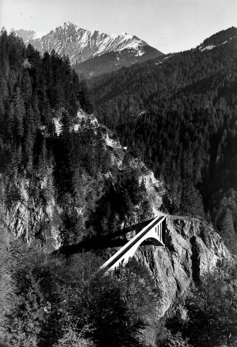 The Salginatobel Bridge showcasing its elegant design