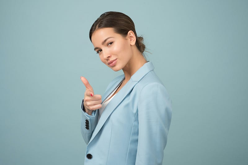 Confident individual preparing for a job interview.