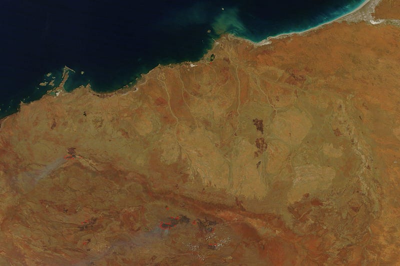 Satellite view of the Pilbara craton