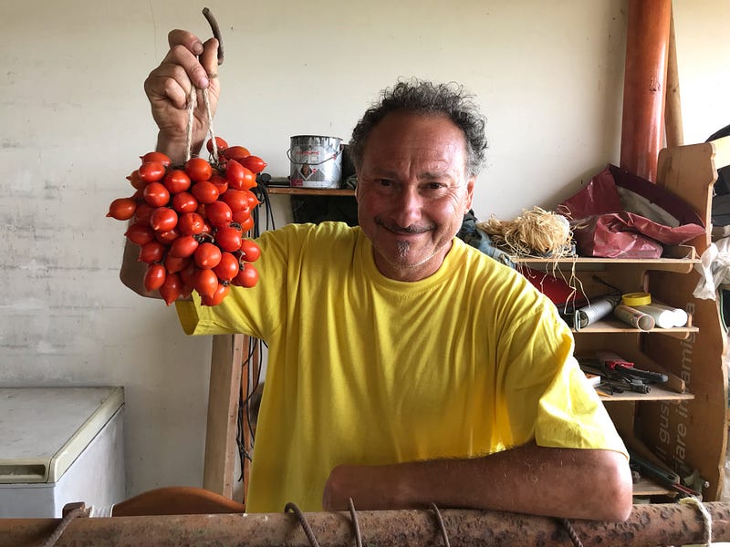 Pasquale Imperato with Piennolo Tomatoes