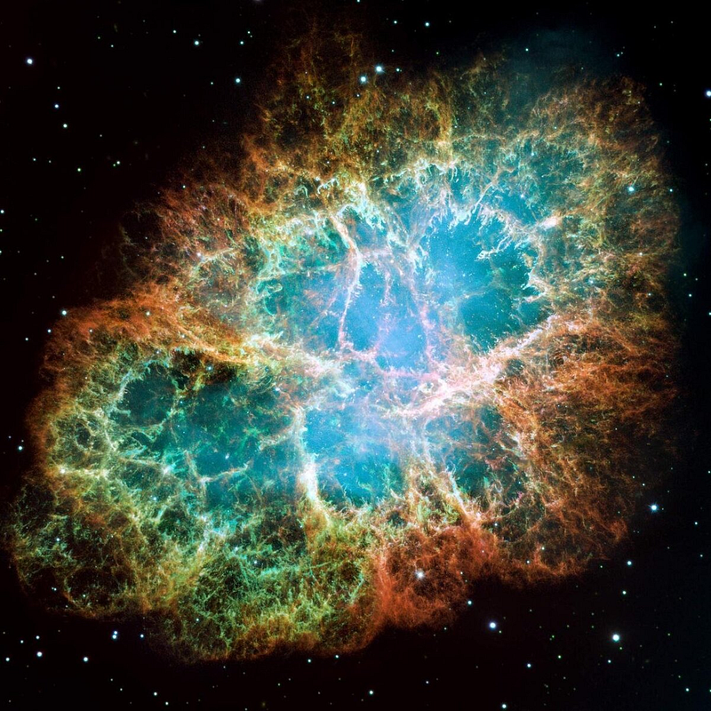 The Crab Nebula captured by NASA