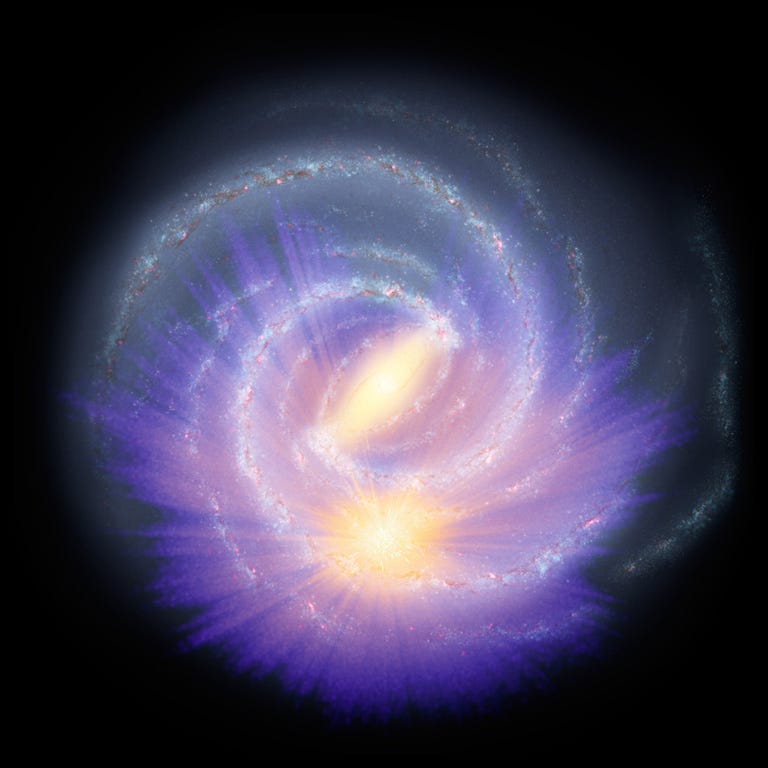 Artistic representation of the Milky Way's star distribution