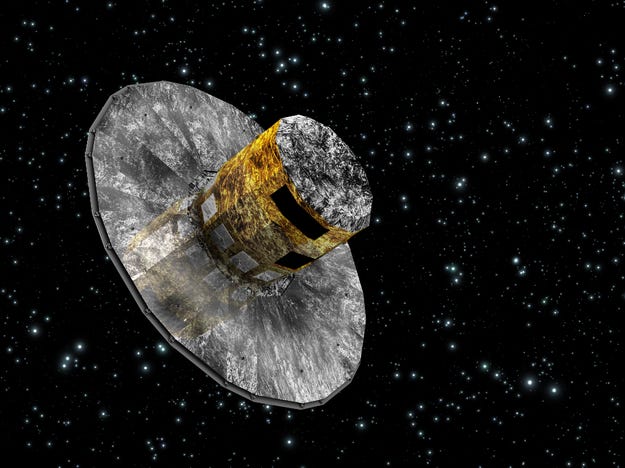 Artist's conception of the Gaia telescope in orbit