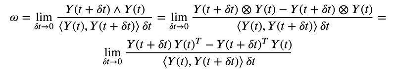 Angular velocity matrix representation