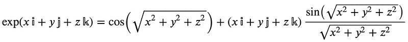 Exponentiation representation of pure quaternions