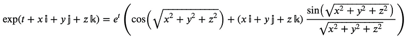 Commutation property of quaternions