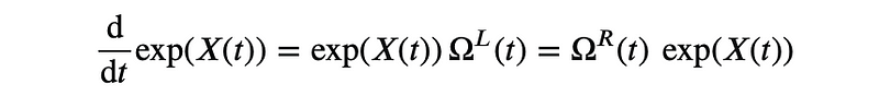 Angular velocity representation in Lie Algebra