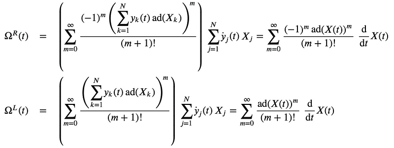 Total derivative in angular velocity analysis